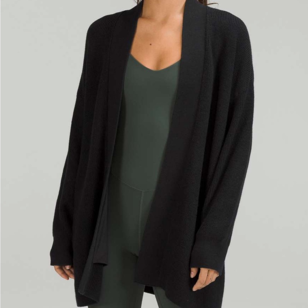 NWOT lululemon Merino Wool-Blend Ribbed Long Wrap Sweater